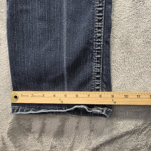 Silver Jeans Womens Size 31x32 Dark Wash Suki Surplus Bootcut Flap PocketCowgirl - Picture 12 of 12